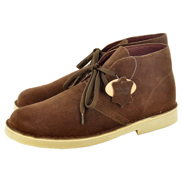 LEATHER DESERT BOOTS IN BROWN SUEDE - The Sole Box