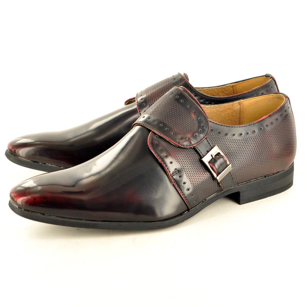 MONK STRAP OXBLOOD LEATHER LINED FORMAL SHOES - The Sole Box