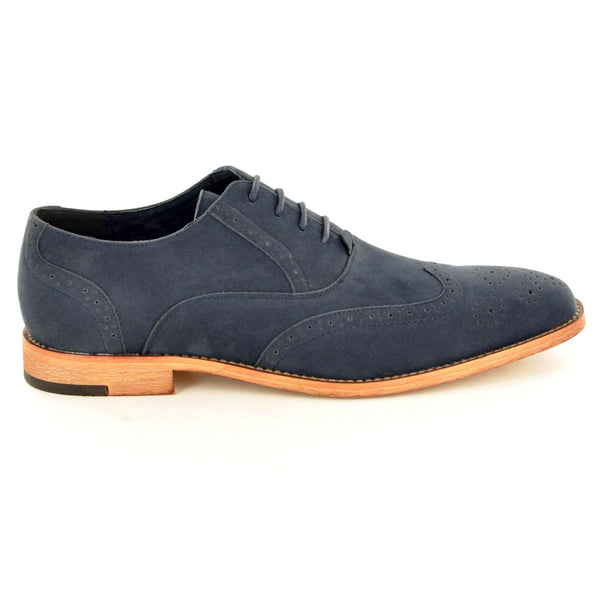 CLASSIC BROGUES IN NAVY SUEDE - The Sole Box