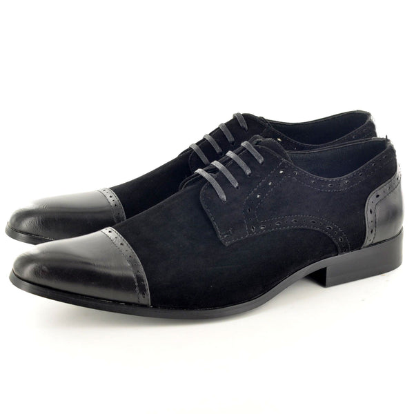 BLACK SUEDE LACE UP FORMAL SHOES - The Sole Box