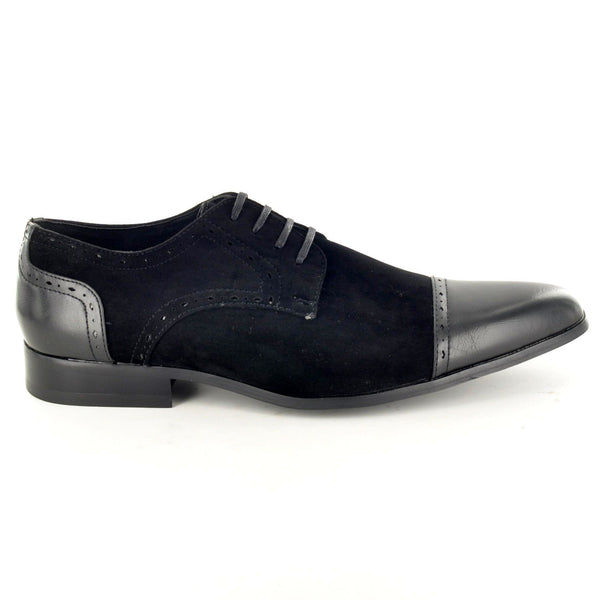 BLACK SUEDE LACE UP FORMAL SHOES - The Sole Box