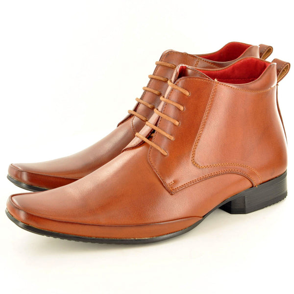 FORMAL ANKLE BOOTS IN TAN BROWN - The Sole Box