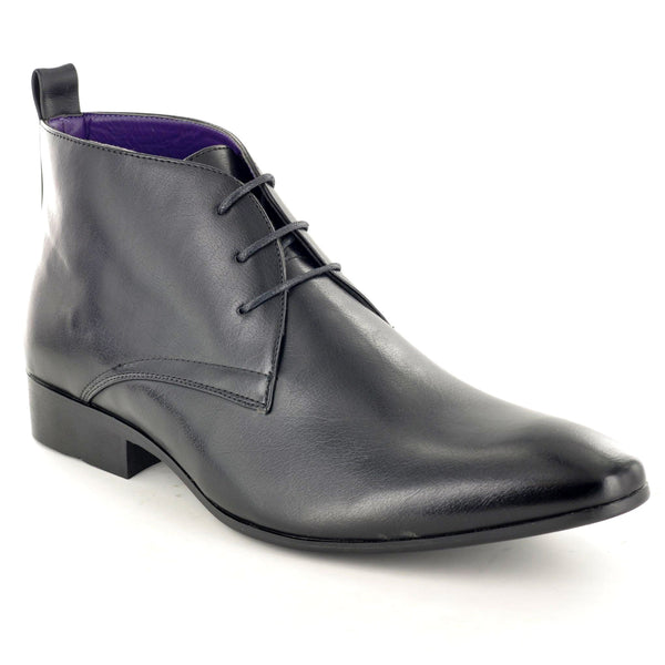 BLACK LACE UP FORMAL BOOTS - The Sole Box