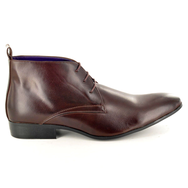 FORMAL ANKLE LACE UP BOOTS IN BROWN - The Sole Box