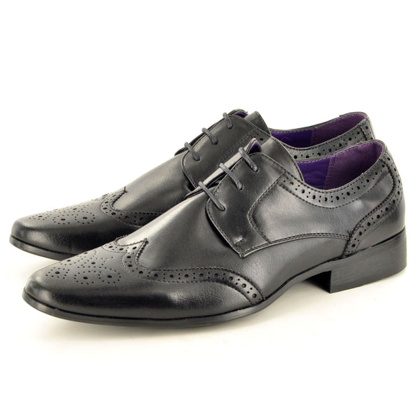 CLASSIC BLACK LEATHER LINED BROGUES - The Sole Box