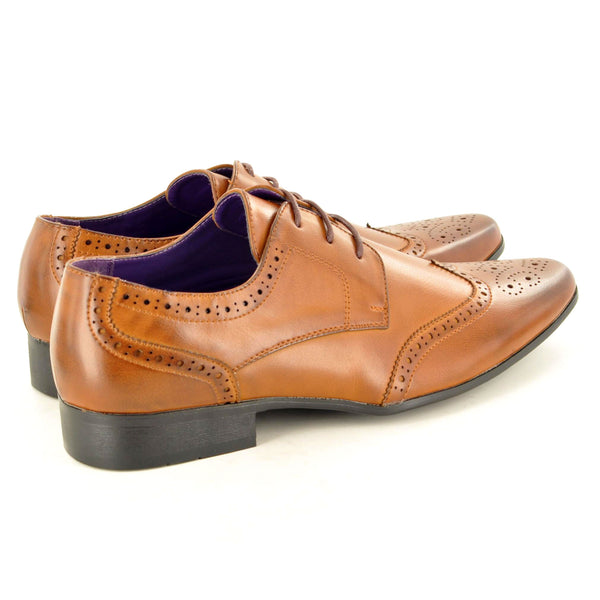 CLASSIC LEATHER LINED BROGUES IN TAN BROWN - The Sole Box