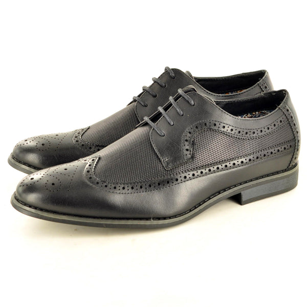 CLASSIC BLACK LACE UP BROGUES - The Sole Box