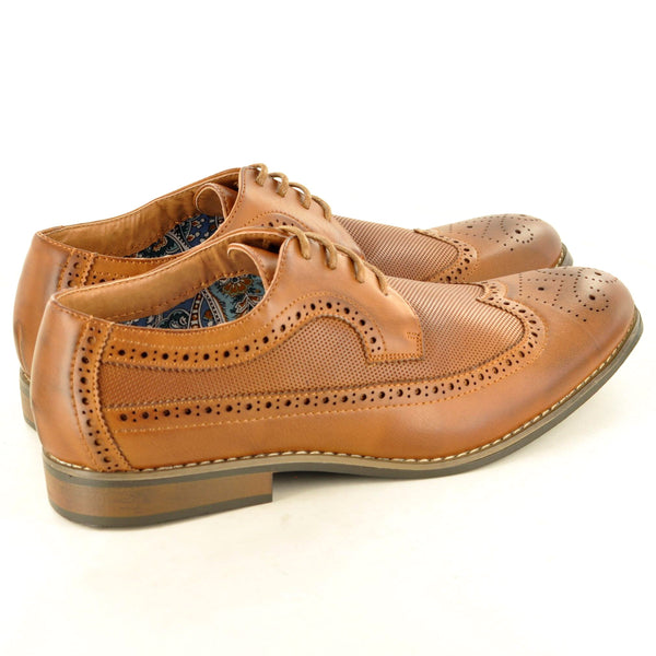 CLASSIC TAN LACE UP BROGUES - The Sole Box