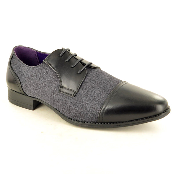 FORMAL TWO-TONE SHOES IN BLACK