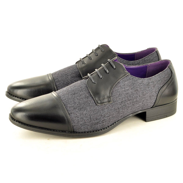 FORMAL TWO-TONE SHOES IN BLACK - The Sole Box