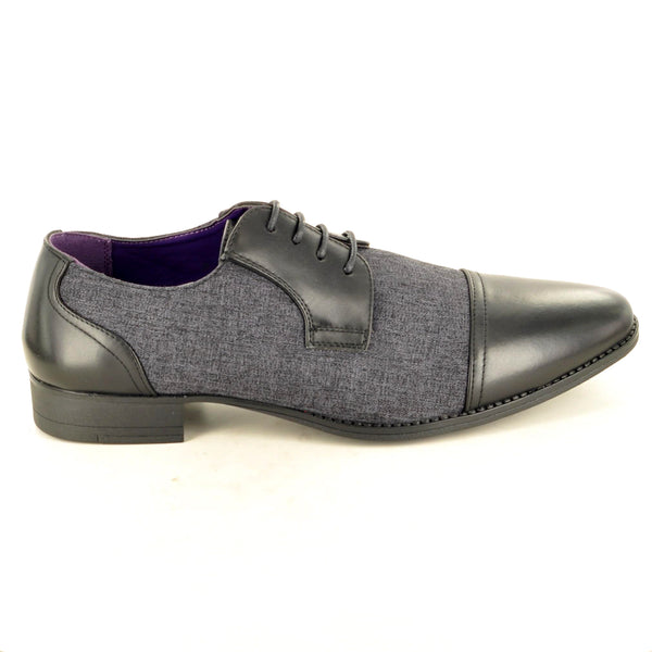 FORMAL TWO-TONE SHOES IN BLACK