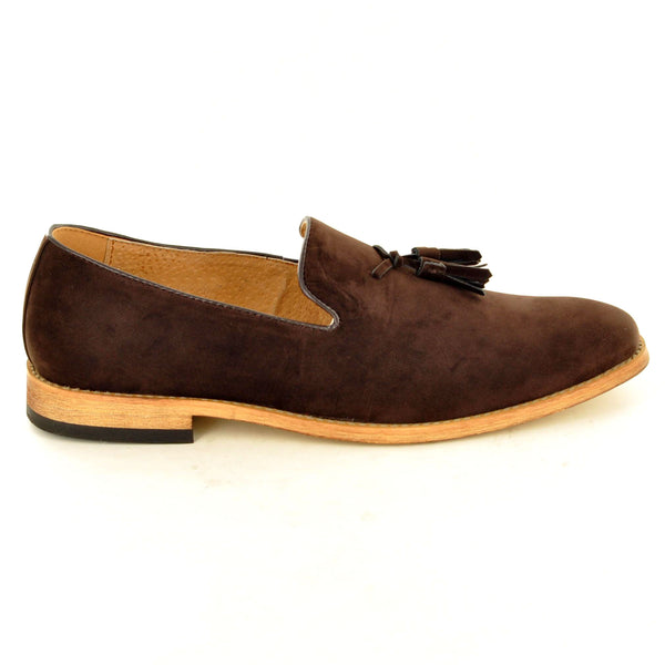 TASSEL LOAFERS IN BROWN SUEDE - The Sole Box