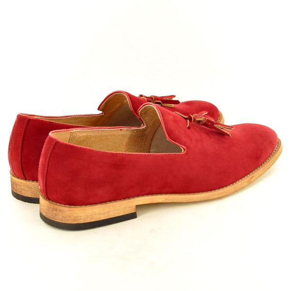CASUAL TASSEL LOAFERS IN RED - The Sole Box