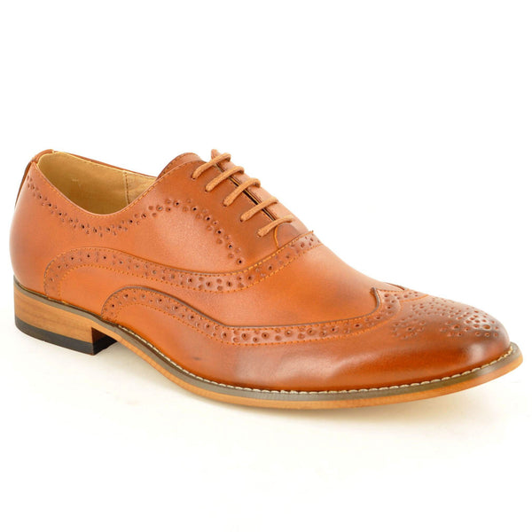 TAN LEATHER LINED BROGUES - The Sole Box