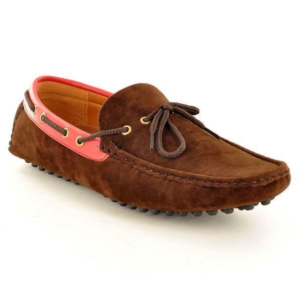 CASUAL BROWN LACED MOCCASINS - The Sole Box