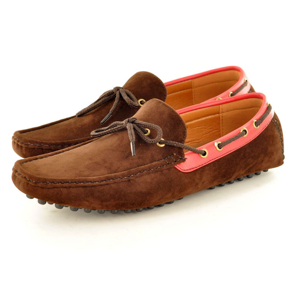 CASUAL BROWN LACED MOCCASINS - The Sole Box