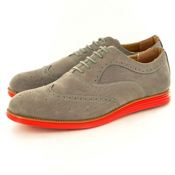 GREY CONTRAST SOLE LACE UP BROGUE - The Sole Box