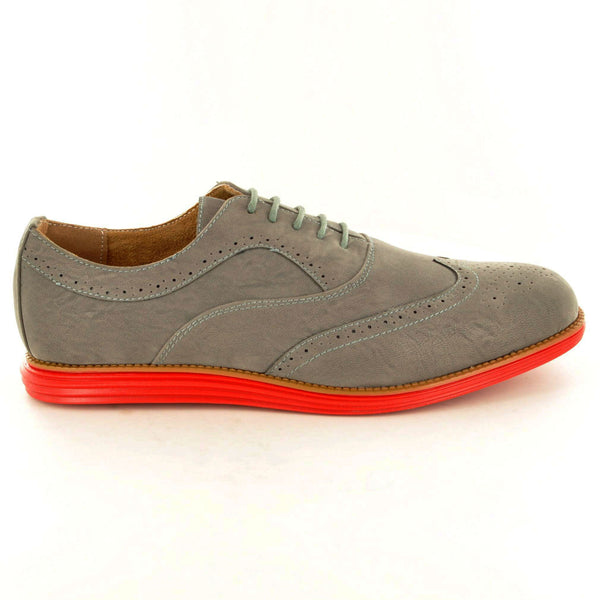 GREY CONTRAST SOLE LACE UP BROGUE - The Sole Box