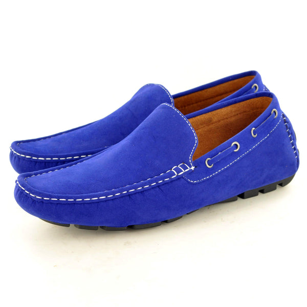 CASUAL BLUE SUEDE SLIP ON LOAFERS