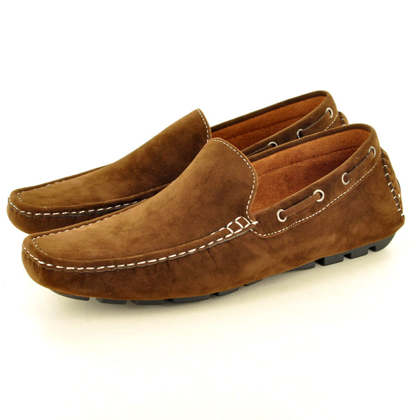 CASUAL BROWN SUEDE SLIP ON LOAFERS