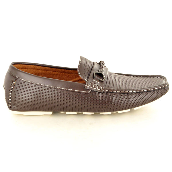 SOFT PERFORATED SUMMER LOAFERS IN BROWN