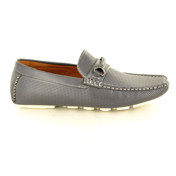 SOFT PERFORATED LOAFERS IN GREY