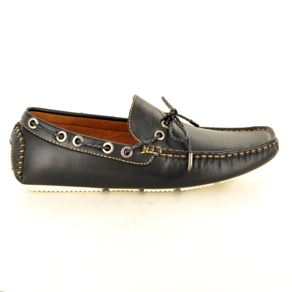 CASUAL LACED LOAFERS IN BLACK - The Sole Box