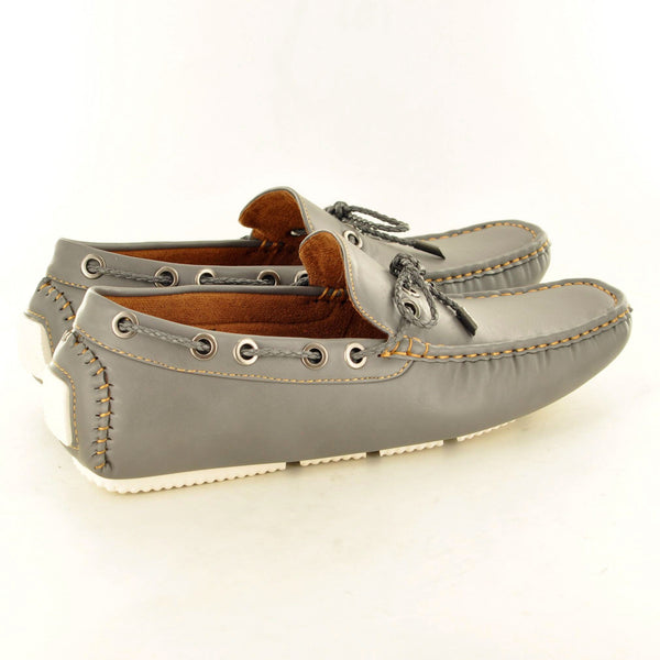 GREY CASUAL LOAFERS - The Sole Box