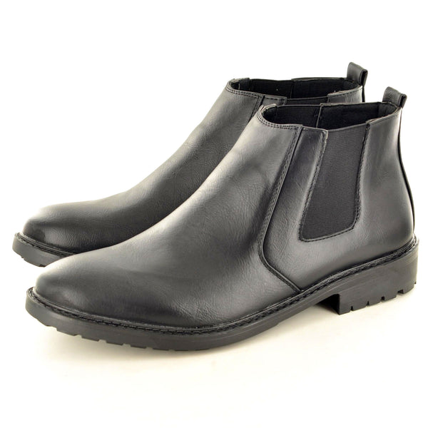 BLACK CASUAL ANKLE CHUKKA BOOTS - The Sole Box