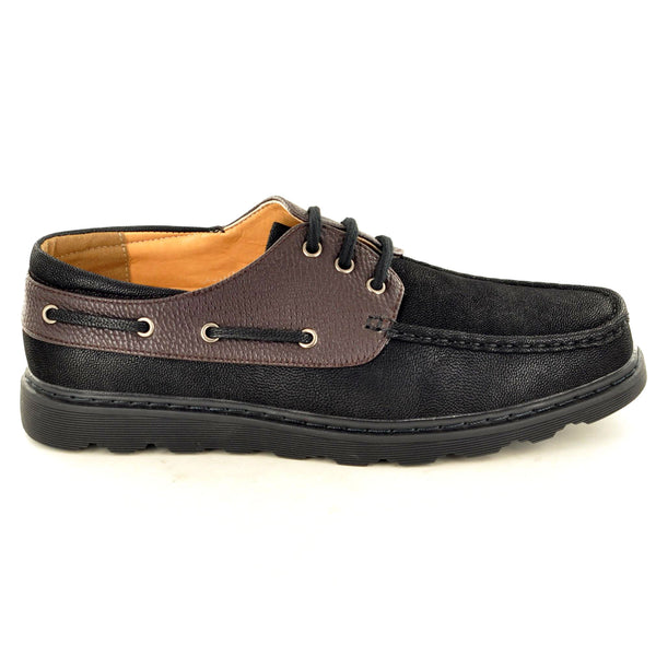 BOAT DECK SHOES IN BLACK - The Sole Box