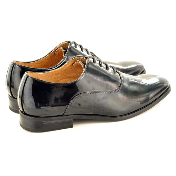 PATENT LEATHER LINED OXFORD SHOES IN BLACK