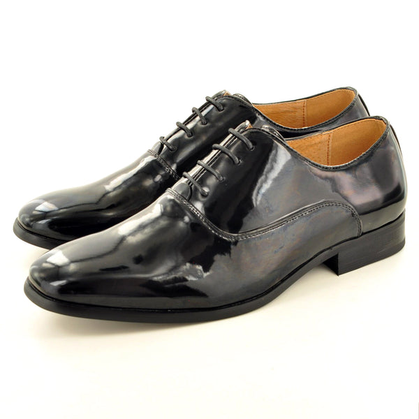 PATENT LEATHER LINED OXFORD SHOES IN BLACK