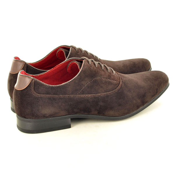 FORMAL LEATHER LINED SHOES IN BROWN SUEDE - The Sole Box