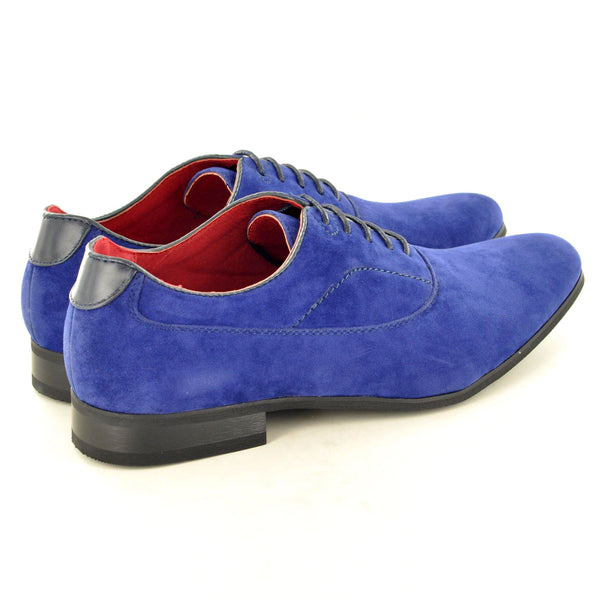 BLUE SUEDE LEATHER LINED SHOES - The Sole Box
