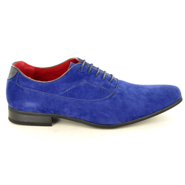 BLUE SUEDE LEATHER LINED SHOES - The Sole Box