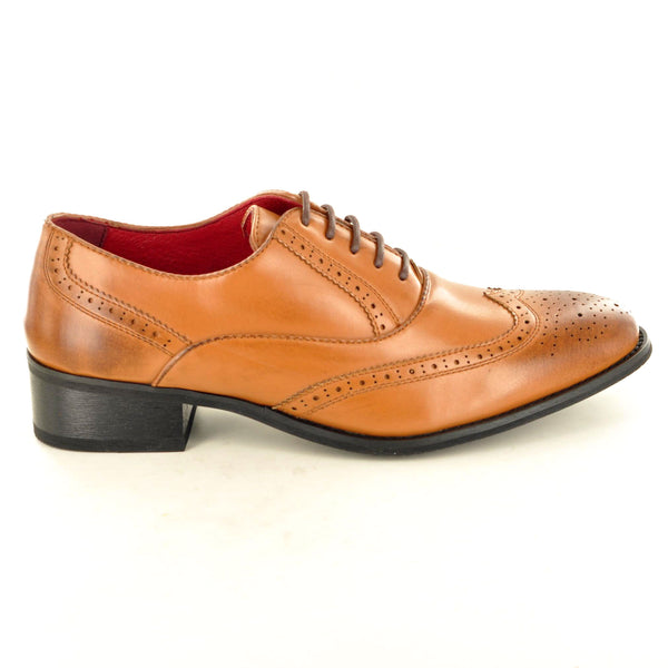 TAN BROWN LEATHER LINED BROGUE - The Sole Box